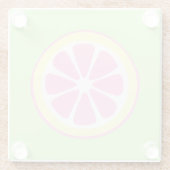 Roze Citroen Slice Schattigee Drank Coaster Glazen Onderzetter (Achterkant)