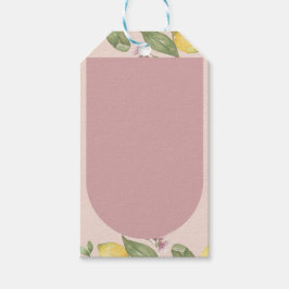 Roze citroencadeau / favor-tag cadeaulabel
