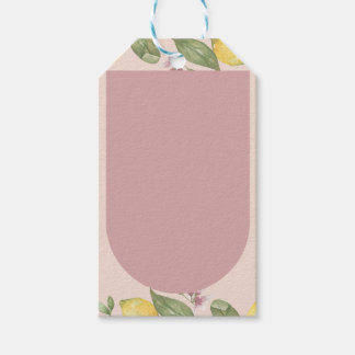 Roze citroencadeau / favor-tag cadeaulabel
