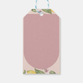 Roze citroencadeau / favor-tag cadeaulabel (Achterkant)