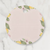 Roze citroendank je cadeautag / gift tag bedankjes labels (Achterkant)
