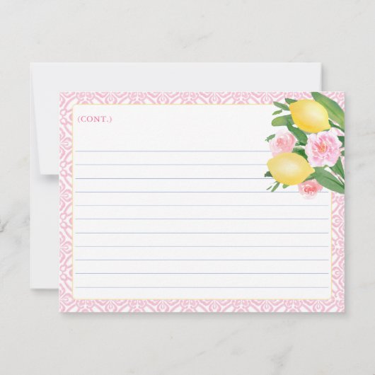  roze citroenen advies voor moeder-to-be Kaart (Achterkant)