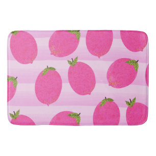 Roze citroenen limonade zomer fruit helder chic badmat