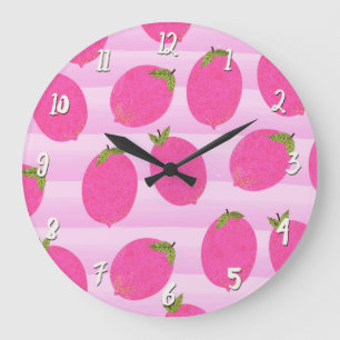 Roze citroenen limonade zomer fruit leuk helder grote klok