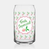 Roze citroenlimonade  blikvorm glas (Voorkant)