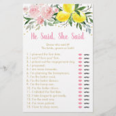 Roze citroensbloem He Said She Said bruidsfeest sp (Voorkant)