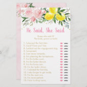 Roze citroensbloem He Said She Said bruidsfeest sp (Voorkant / Achterkant)