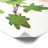 Roze Citrus Bloem Bruidsborrel Welkomstbord Poster (Hoek)