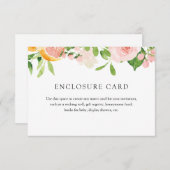 Roze Citrus Bloemen Enclosure Kaart (Voorkant / Achterkant)