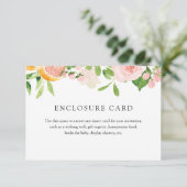 Roze Citrus Bloemen Enclosure Kaart (Staand voorkant)