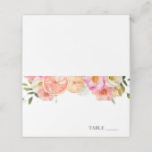 Roze Citrus Bloemen Naam Plaats Kaarten Plaatskaartje (Buitenkant ongevouwen)