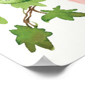 Roze Citrus Bloemige Baby Shower Welkom Bord Poster (Hoek)