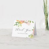 Roze Citrus Bruiloft Dank Je Bedankkaart (Voorkant)