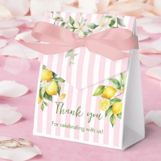 Roze Citrus Citroen Baby Shower Bedank Doosje