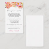 Roze Citrus Honeymoon Wens Fonds Bijlage kaart (Voorkant / Achterkant)