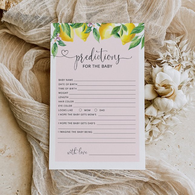 Roze citruscitroenvoorspellingen voor baby (Creator heeft geüpload)