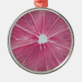 Roze citrusvruchten metalen ornament (Voorkant)