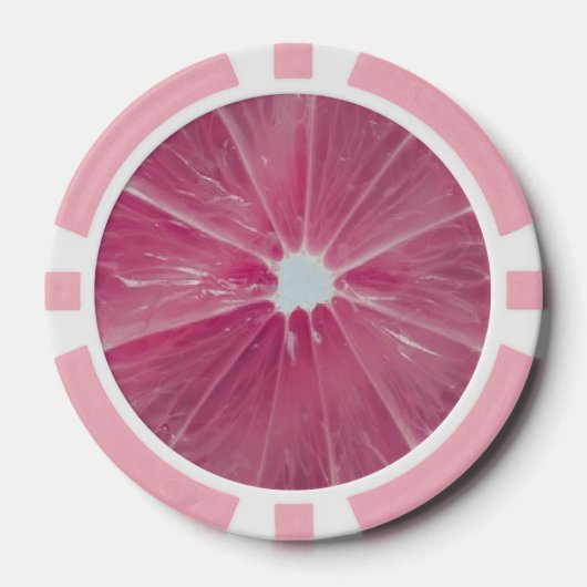 Roze citrusvruchten poker chips (Voorkant)