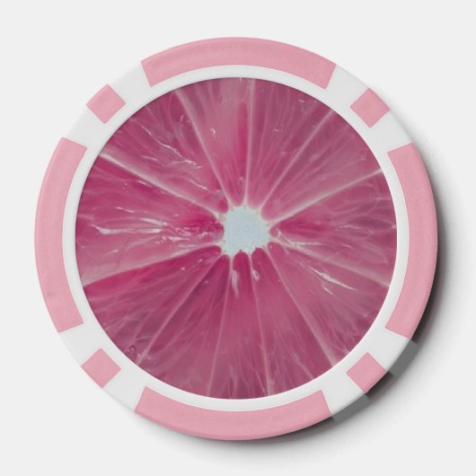 Roze citrusvruchten poker chips (Achterkant)