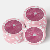 Roze citrusvruchten poker chips (Opstapeling)
