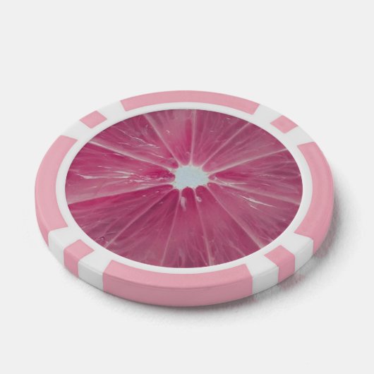 Roze citrusvruchten poker chips (Enkel)