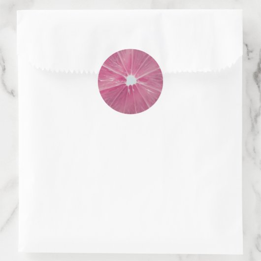 Roze citrusvruchten ronde sticker (Tas)