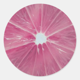 Roze citrusvruchten ronde sticker