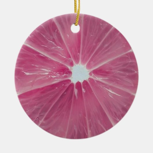 Roze citrusvruchtenoorten keramisch ornament (Voorkant)