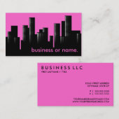 roze cityscape visitekaartje (Voorkant / Achterkant)