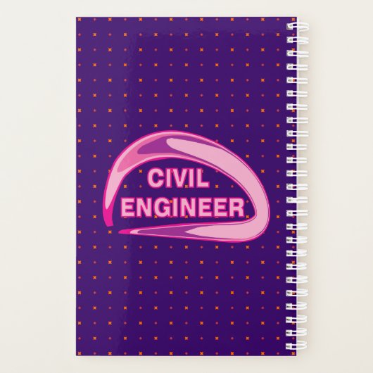 Roze civiel ingenieur planner (Achterkant)