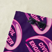 Roze civiel ingenieur strandlaken (In situ)