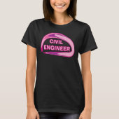 Roze civiel ingenieur t-shirt (Voorkant)