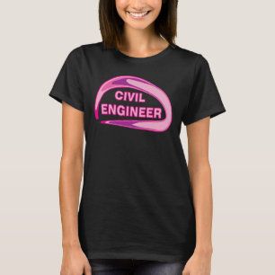 Roze civiel ingenieur t-shirt