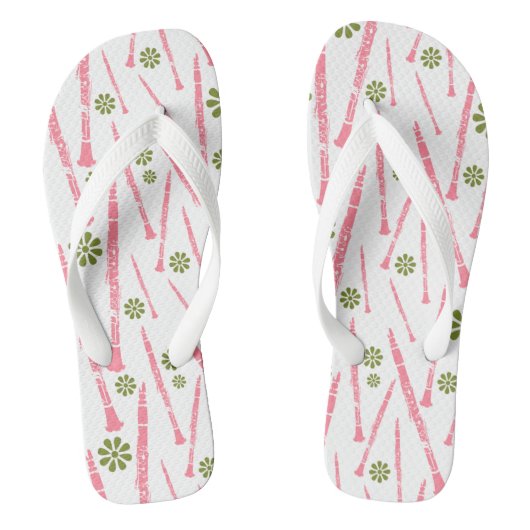 Roze Clarinet Musical Instrument Marching Band Teenslippers (Voetbed)