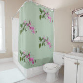 Roze Clarkia Chemie Science Flower Douchegordijn (In situ)