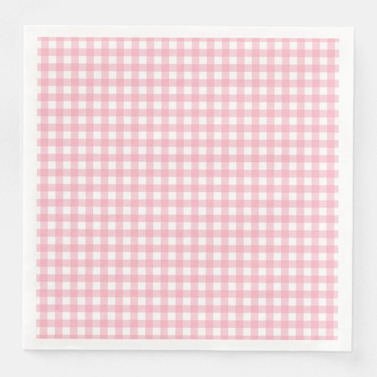Roze Classic Buffalo Pset Pattern Napkins Servet (Voorkant)