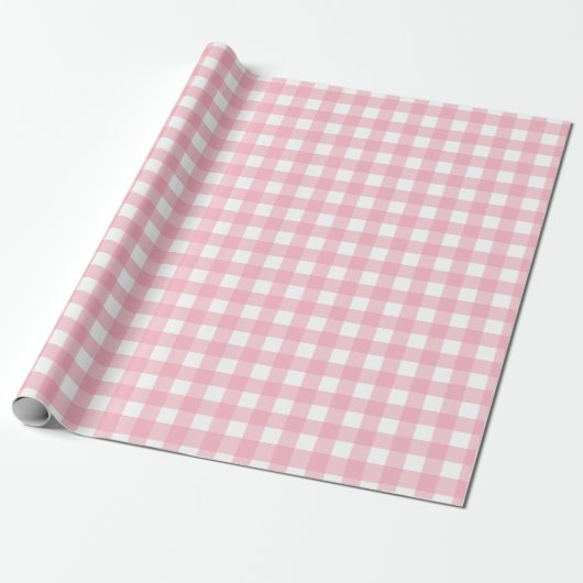 Roze Classic Buffalo Pset Pattern Onderzetter Cadeaupapier (Uitgerold)