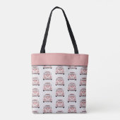 Roze Classic  Buggy Bug Auto gepersonaliseerd Tote Bag (Achterkant)