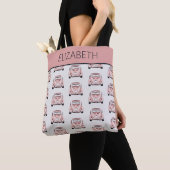 Roze Classic  Buggy Bug Auto gepersonaliseerd Tote Bag (Dichtbij)