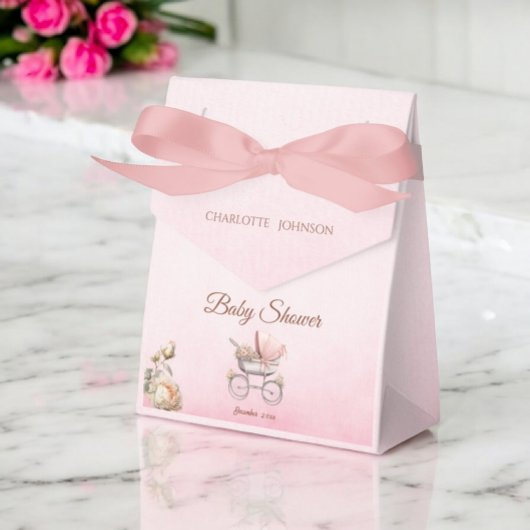 Roze Classic Meisje Baby shower Bedankdoosjes