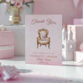  Roze Classic Meisje Baby shower Bedankt