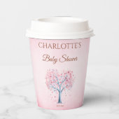  Roze Classic Meisje Baby shower Papieren Bekers (Achterkant)