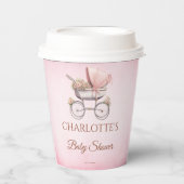  Roze Classic Meisje Baby shower Papieren Bekers (Voorkant)