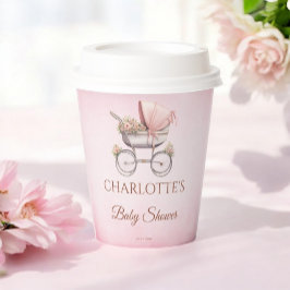  Roze Classic Meisje Baby shower Papieren Bekers