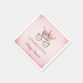 Roze  Classic Meisje Baby shower Servet (Hoek)