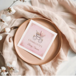 Roze  Classic Meisje Baby shower Servet