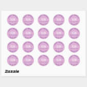 Roze Classic Ronde Sticker (Vel)