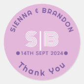 Roze Classic Ronde Sticker (Voorkant)