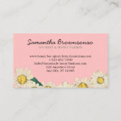 Roze Classy Heart Daisy Flowers Apiary Honey Bee Visitekaartje (Achterkant)