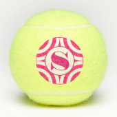 Roze Classy Monogram Tennisballen (Voorkant)